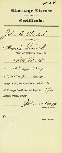Click to see DR 6 W-53 of Marriage Certificates (DR 6 W)