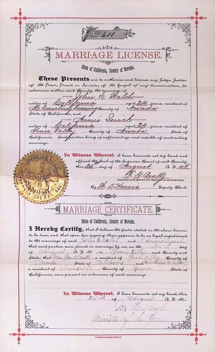Click to see DR 6 W-54 of Marriage Certificates (DR 6 W)