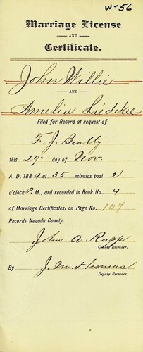 Click to see DR 6 W-55 of Marriage Certificates (DR 6 W)