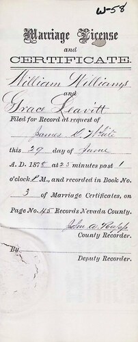 Click to see DR 6 W-57 of Marriage Certificates (DR 6 W)