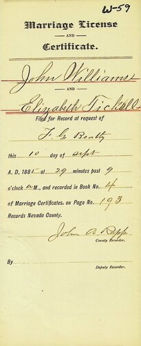 Click to see DR 6 W-58 of Marriage Certificates (DR 6 W)