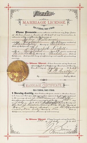 Click to see DR 6 W-59 of Marriage Certificates (DR 6 W)