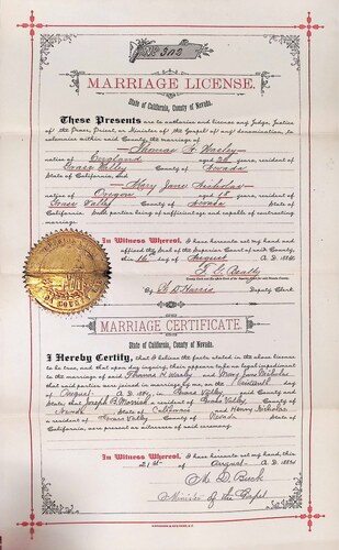Click to see DR 6 W-60 of Marriage Certificates (DR 6 W)