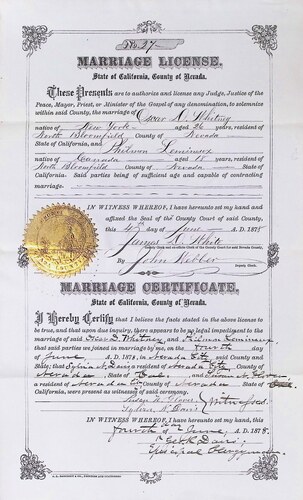 Click to see DR 6 W-62 of Marriage Certificates (DR 6 W)