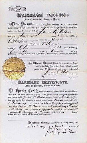 Click to see DR 6 W-63 of Marriage Certificates (DR 6 W)