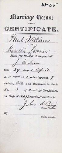 Click to see DR 6 W-65 of Marriage Certificates (DR 6 W)
