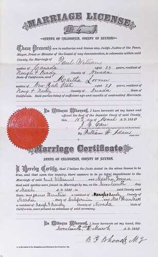 Click to see DR 6 W-65 of Marriage Certificates (DR 6 W)