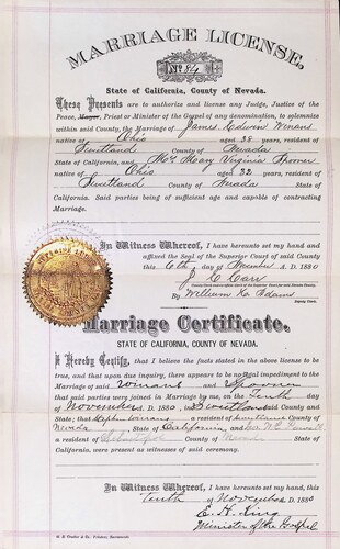 Click to see DR 6 W-66 of Marriage Certificates (DR 6 W)