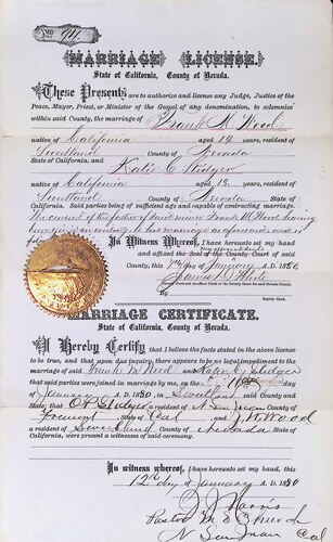 Click to see DR 6 W-67 of Marriage Certificates (DR 6 W)