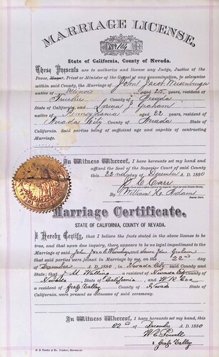 Click to see DR 6 W-70 of Marriage Certificates (DR 6 W)