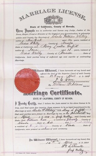 Click to see DR 6 W-71 of Marriage Certificates (DR 6 W)