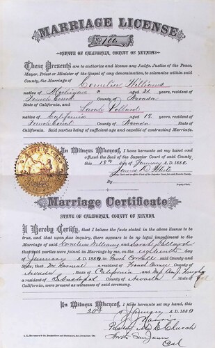 Click to see DR 6 W-72 of Marriage Certificates (DR 6 W)