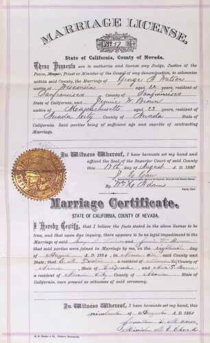 Click to see DR 6 W-73 of Marriage Certificates (DR 6 W)
