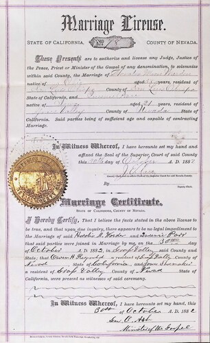 Click to see DR 6 W-74 of Marriage Certificates (DR 6 W)