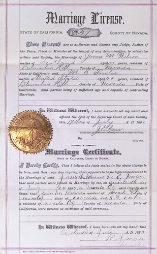 Click to see DR 6 W-78 of Marriage Certificates (DR 6 W)