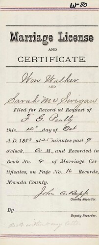 Click to see DR 6 W-80 of Marriage Certificates (DR 6 W)