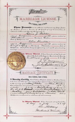 Click to see DR 6 W-93 of Marriage Certificates (DR 6 W)