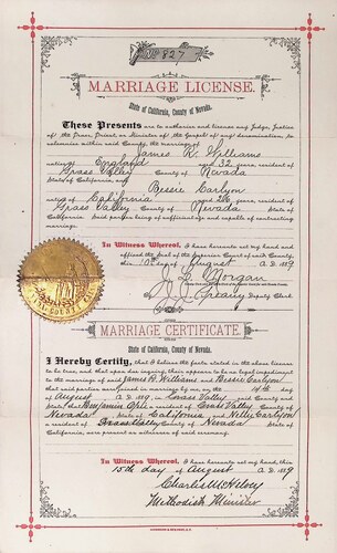 Click to see DR 6 W-95 of Marriage Certificates (DR 6 W)