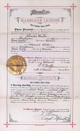 Click to see DR 6 W-98 of Marriage Certificates (DR 6 W)