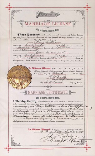 Click to see DR 6 W-99 of Marriage Certificates (DR 6 W)