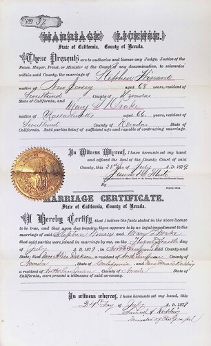 Click to see DR 6 W-100 of Marriage Certificates (DR 6 W)