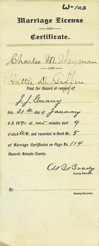 Click to see DR 6 W-103 of Marriage Certificates (DR 6 W)