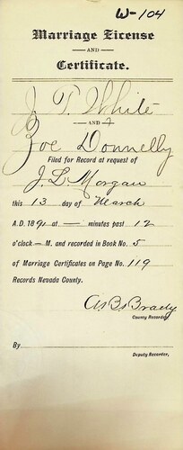 Click to see DR 6 W-104 of Marriage Certificates (DR 6 W)