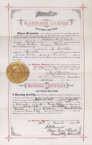 Click to see DR 6 W-107 of Marriage Certificates (DR 6 W)