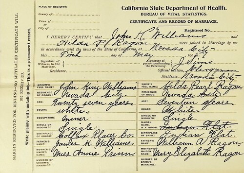 Click to see DR 6 W-118 of Marriage Certificates (DR 6 W)