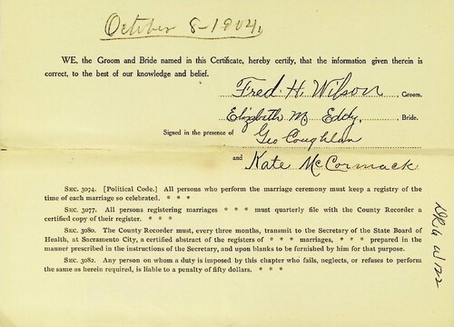 Click to see DR 6 W-122 of Marriage Certificates (DR 6 W)