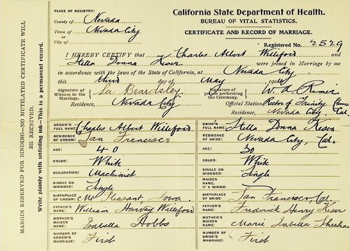 Click to see DR 6 W-123 of Marriage Certificates (DR 6 W)