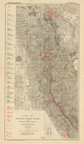 Geologic Мap of Northern Sierra Nevada Tertiary River Channels and Mother Lode Belt (1932)