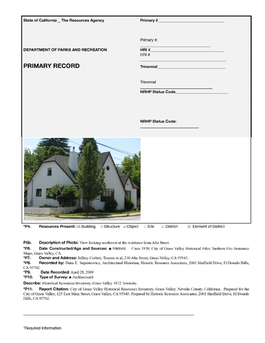 Click to view Grass Valley History Study Grass Valley History Study