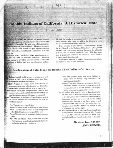Maidu Indians of California by Henry Azbill (1971)