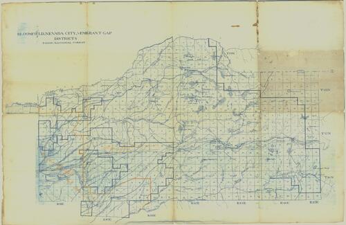 Map of Bloomfield, Nevada City, Emigrant Gap Districts - Tahoe National Forest