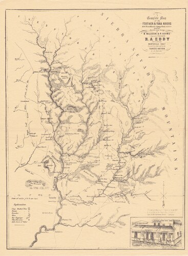 Map of Feather & Yuba Rivers by R.A. Eddy (June 1851) [Peter Decker\'s Diary]