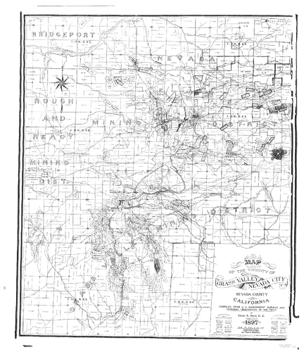 Map of Grass Valley & Nevada City (Charles E. Uren) (1897) [Doris Foley Library]
