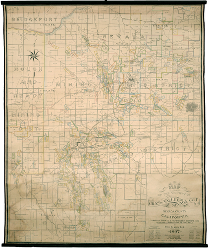 Map of Nevada County Mining Claims (Charles E. Uren) (1897)