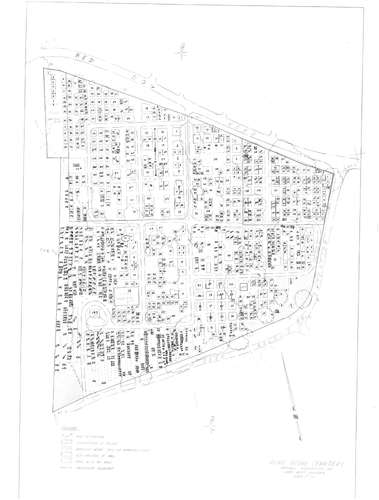 Map of Pine Grove & Masonic Cemetery, Nevada City