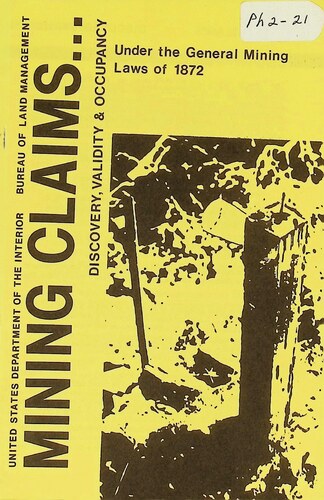 Mining Claims Discovery Validity & Occupancy by Bureau of Land Management (PH 2-21) (1985)