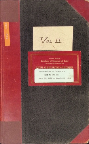 Declarations of Intention - Volume 2 (12-22-1910 to 3-30-1916)