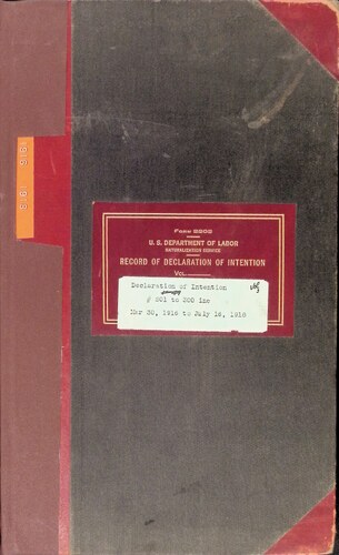 Declarations of Intention - Volume 3 (3-30-1916 to 7-16-1918)
