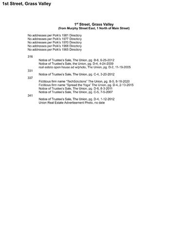 Click to view Nevada County Addresses Nevada County Addresses