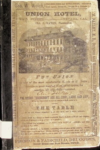 Nevada County Directory for 1871-72 (650.025.NEV)(1871)