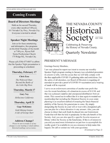 Click to view Volume 41-1 - January 2022 Volume 41-1 - January 2022