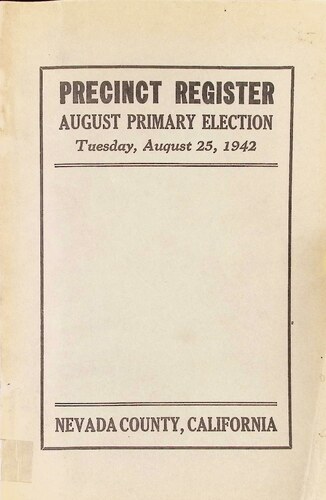 August Primary Election (324.6.1942)(August 25, 1942)