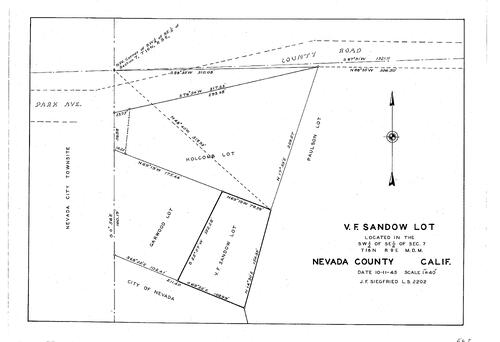 Click to see V. F. Sandow Lot, 1945 of Allan Beeson Survey Maps Book EL
