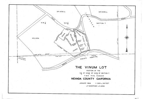 Click to see The Vinum Lot, 1946 of Allan Beeson Survey Maps Book EL