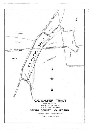 Click to see C. G. Walker Tract, 1946 of Allan Beeson Survey Maps Book EL