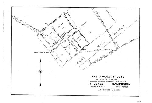 Click to see J. Walert Lots, 1946 (Truckee) of Allan Beeson Survey Maps Book EL
